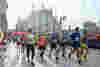 Runners taking part in the Milano Marathon