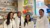 Professor van der Spuy with some of her team in the lab