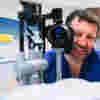 Professor Gus Gazzard in a research lab