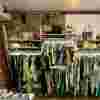 Clothes rail inside our charity shop in Ealing Broadway
