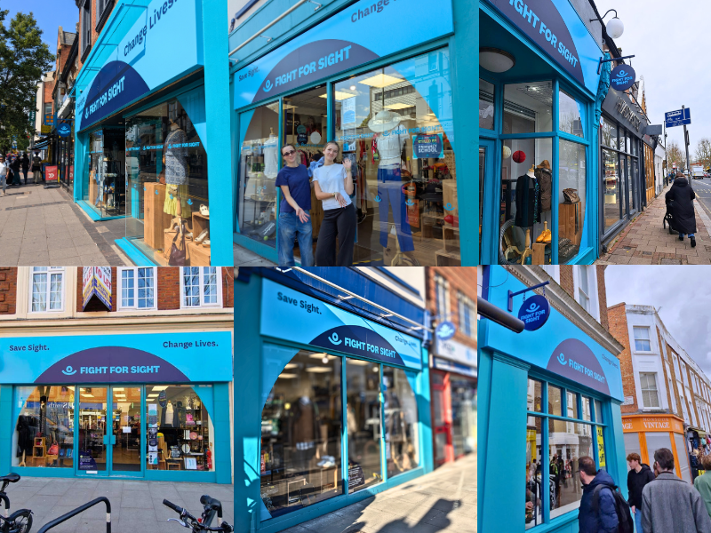 Mini Fight for Sight Charity Shop Exterior Montage six of our London high street charity shops