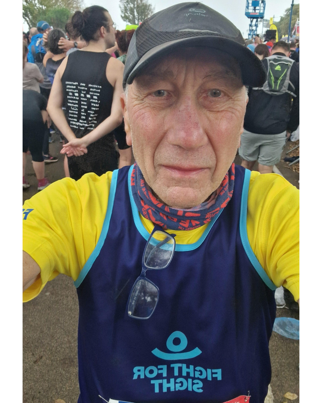 A selfie by a Fight for Sight supporter before the start of the Great South Run