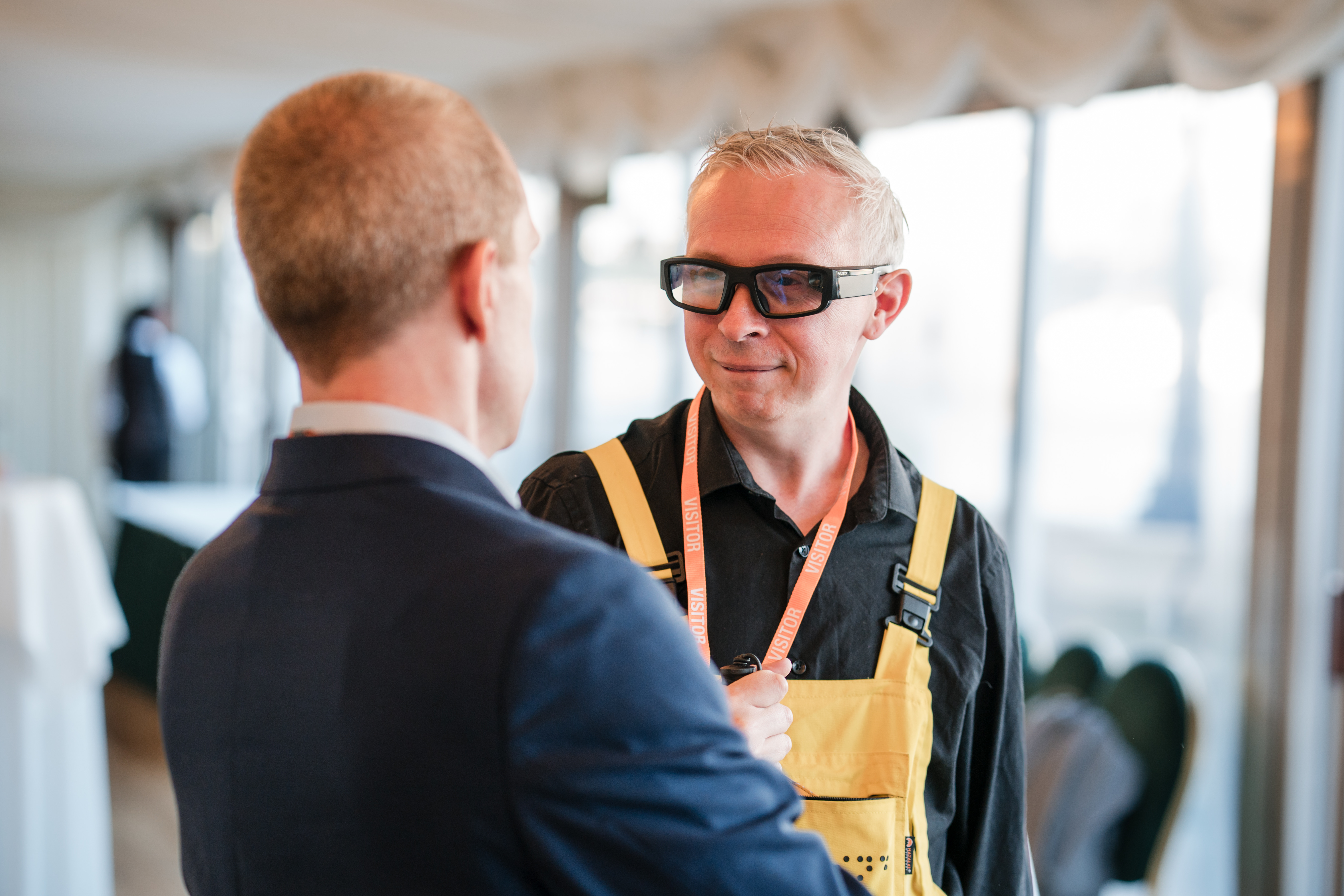 Clarke Reynolds AKA Mr Dot wearing meta ray bans at our Visibility 2025 event