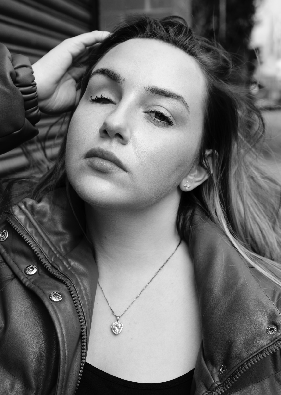 Black and white photo of ambassador Katie Elliott 