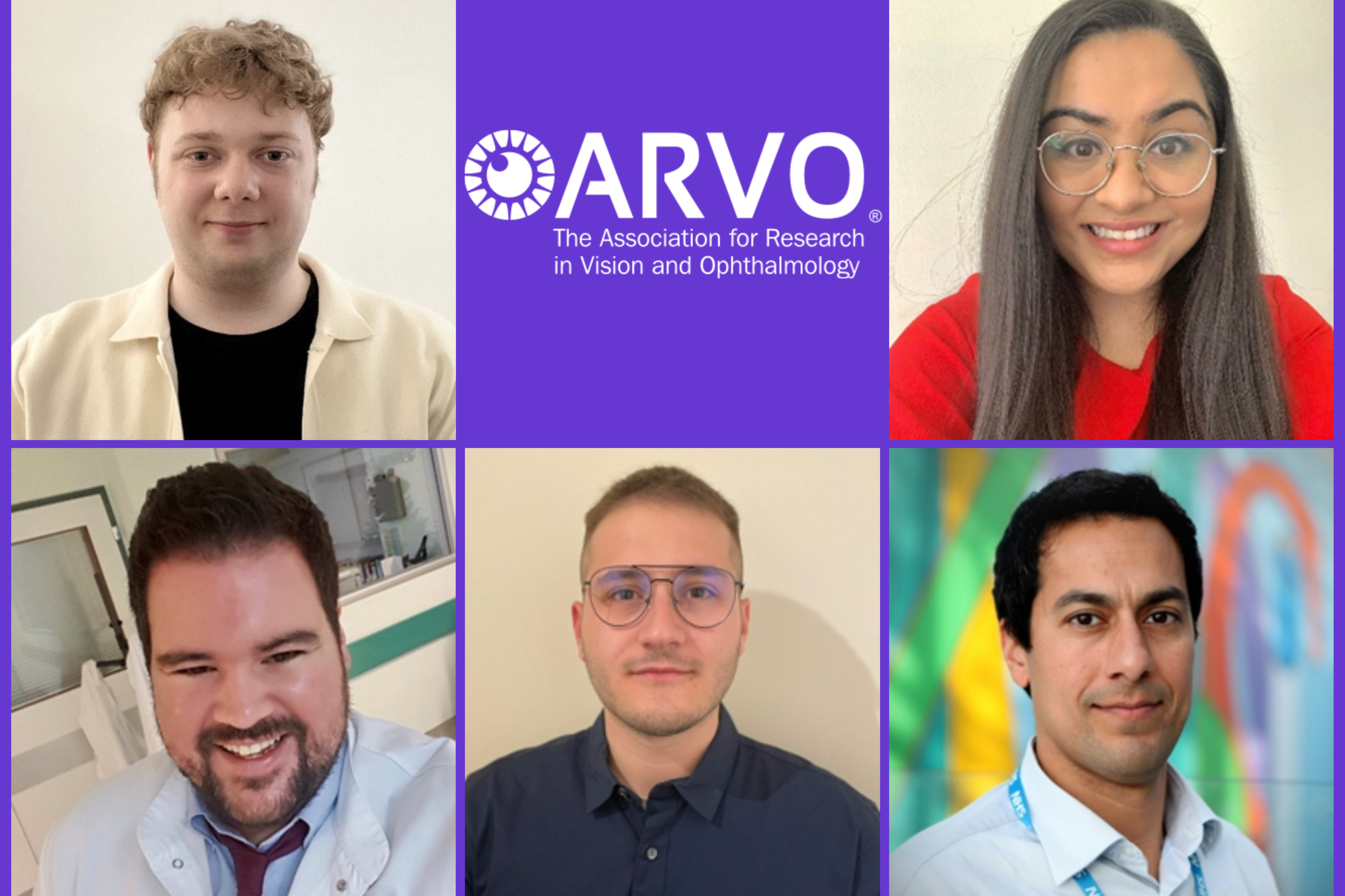 A collage of headshots of our ARVO grant recipients. 