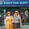 Ealing Fashion Drop Hannah Weet and Estie Joy Ealing on The Broadway posing in clothes from our local charity shop