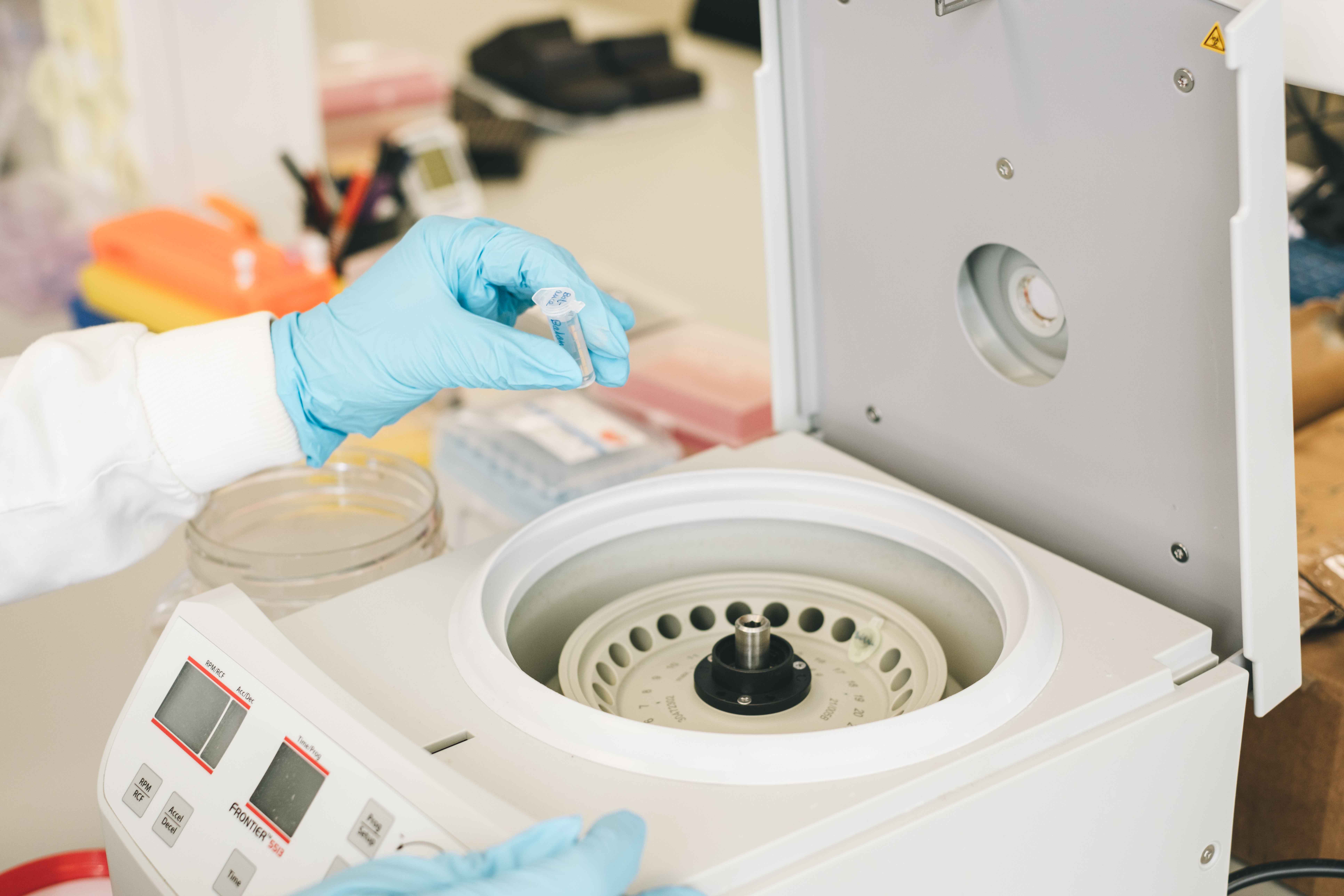 Close up of research lab equipment