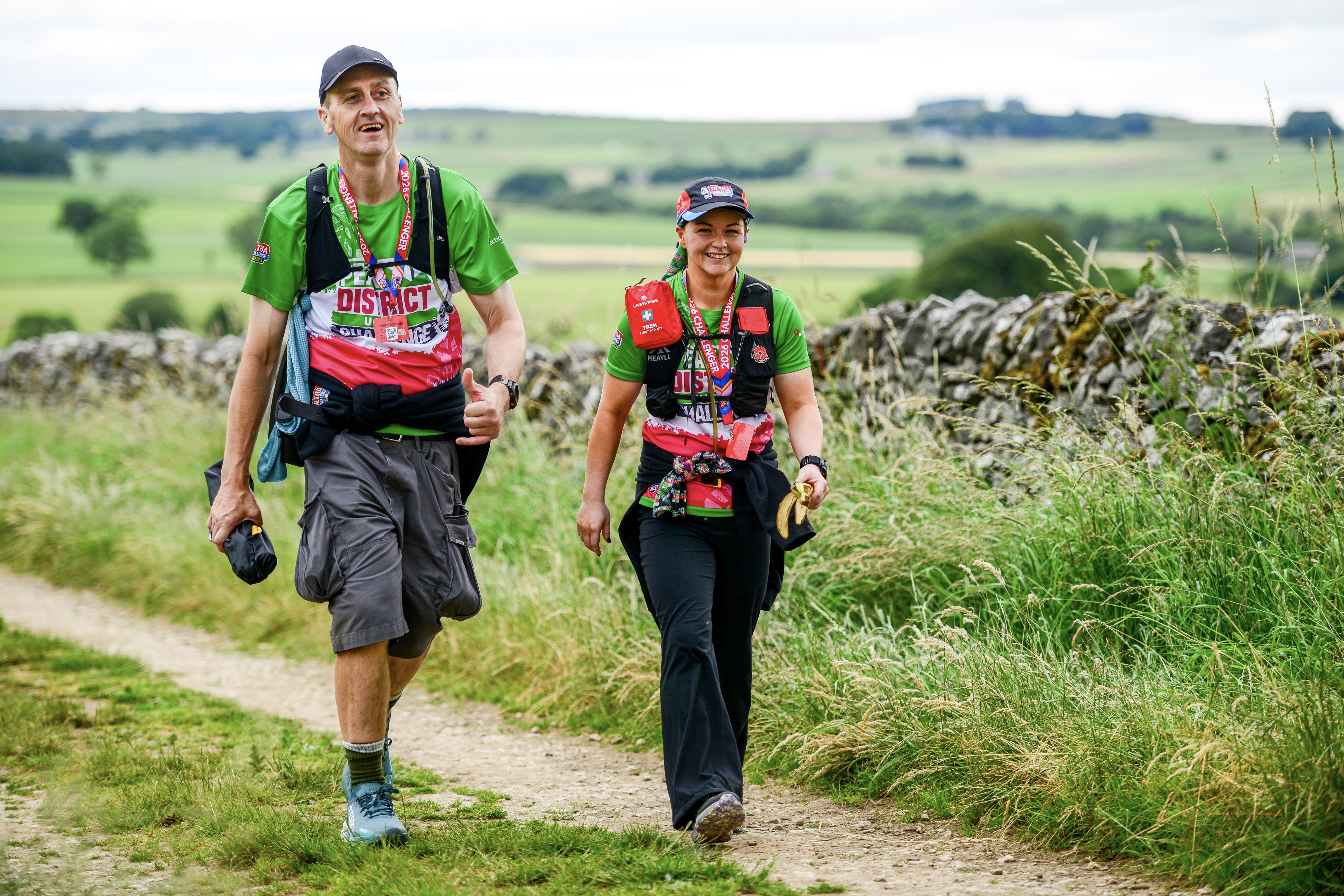 Walkers taking part in the Peak District Ultra Challenge